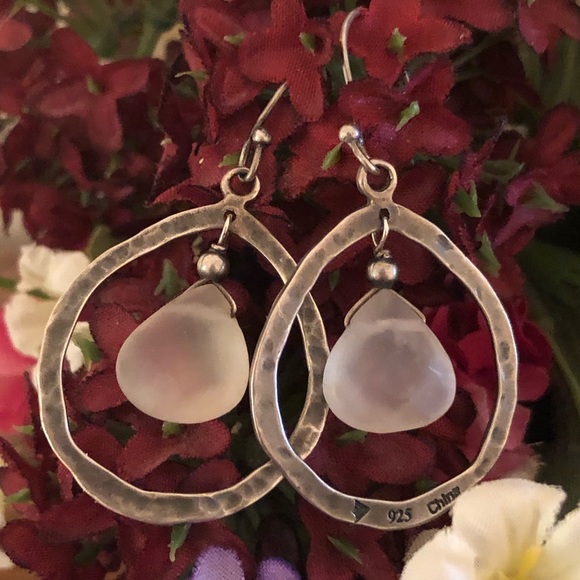 Silpada Sterling Silver and Prehnite Teardrop Earrings W1811 - Picture 9 of 16